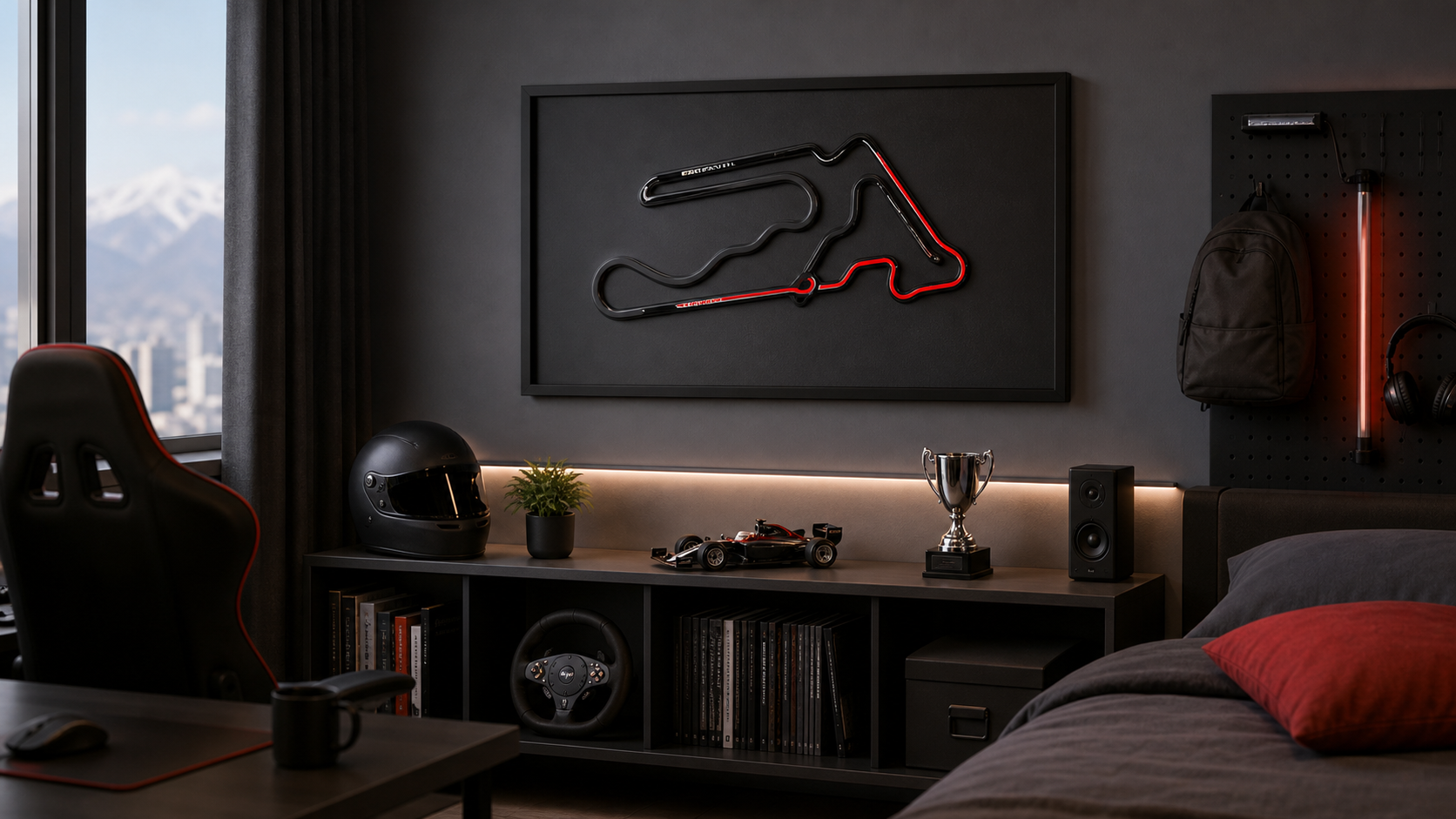 Cuadro del circuito de Imola en decoracion racing nostalgica